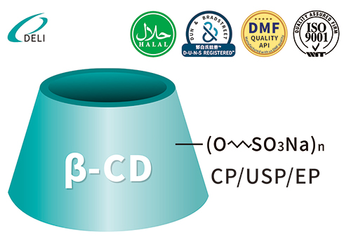 Betadex Sulfobutyl ఈథర్ సోడియం CAS 182410-00-0 SBECD